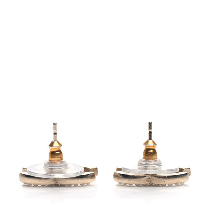 Chanel Pearl CC Earrings Light Gold 3 of 5