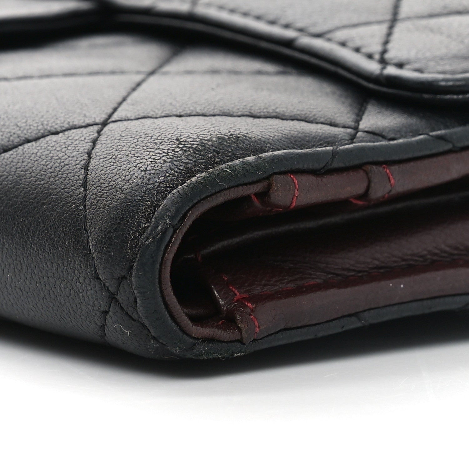 Chanel Lambskin Quilted Large Flap Wallet Black 11 of 12