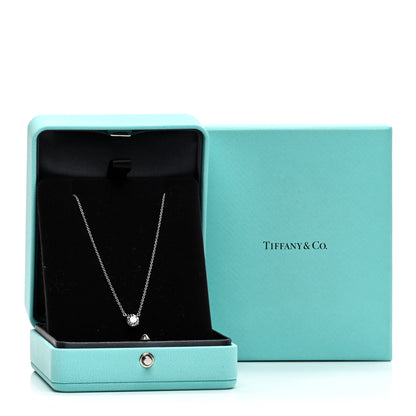 Tiffany Platinum Diamond .79ct Solitaire Pendant Necklace 5 of 5