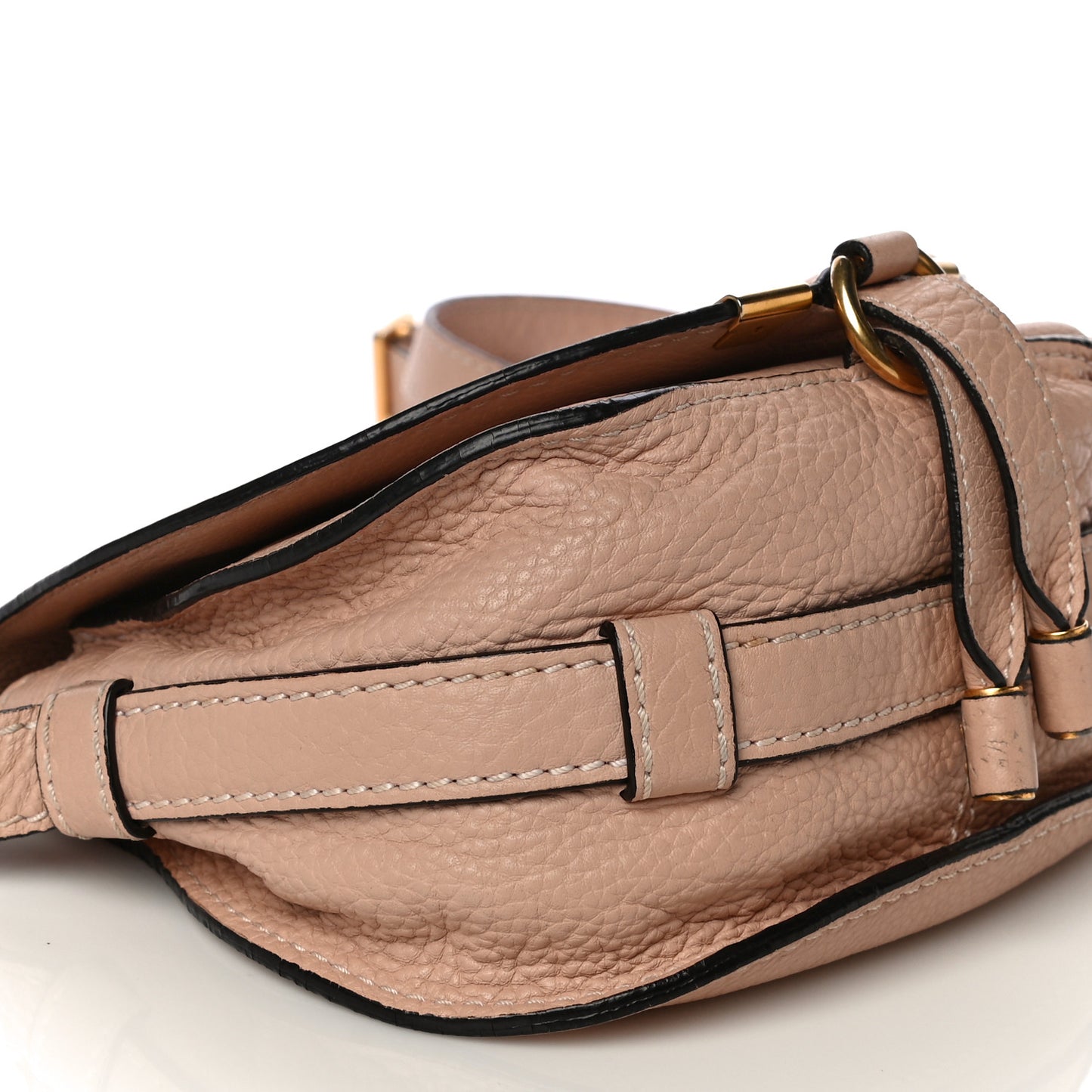 Calfskin Mini Marcie Round Crossbody Bag Blush Nude