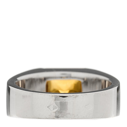 Cartier 18K White Gold Citrine Tank Ring 52 6 3 of 6