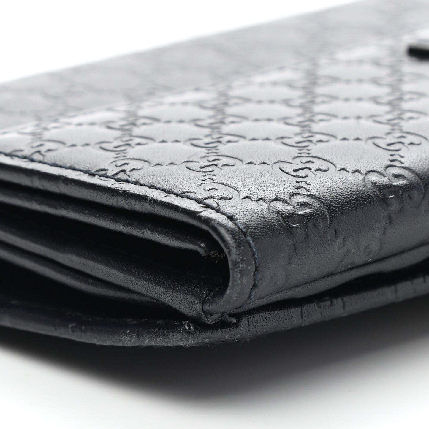 Microguccissima Continental Flap Wallet Navy