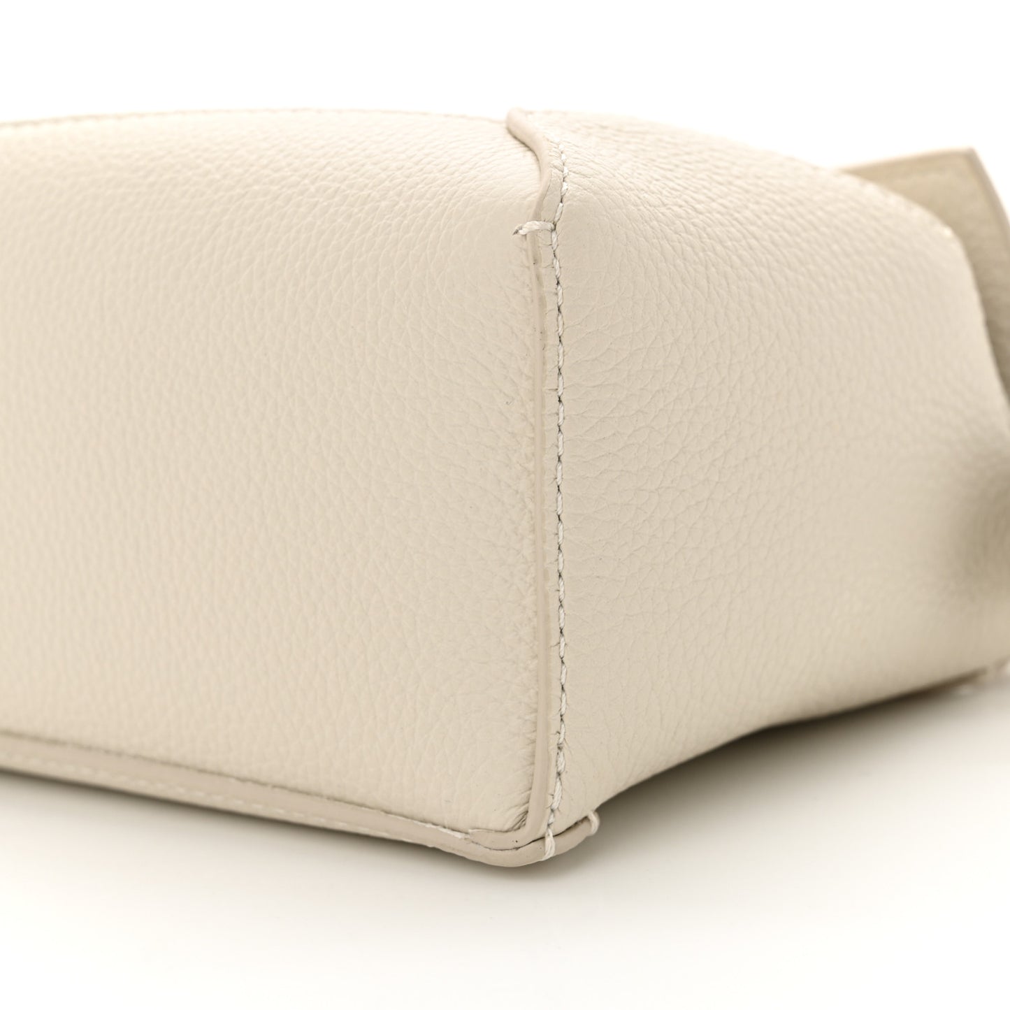 Calfskin Mini Puzzle Edge Bag Soft White