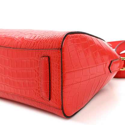 Givenchy Calfskin Crocodile Embossed Mini Antigona Red 9 of 9