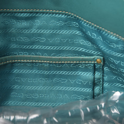 Prada Tessuto Nylon Gaufre Tote Turchese 20 of 24