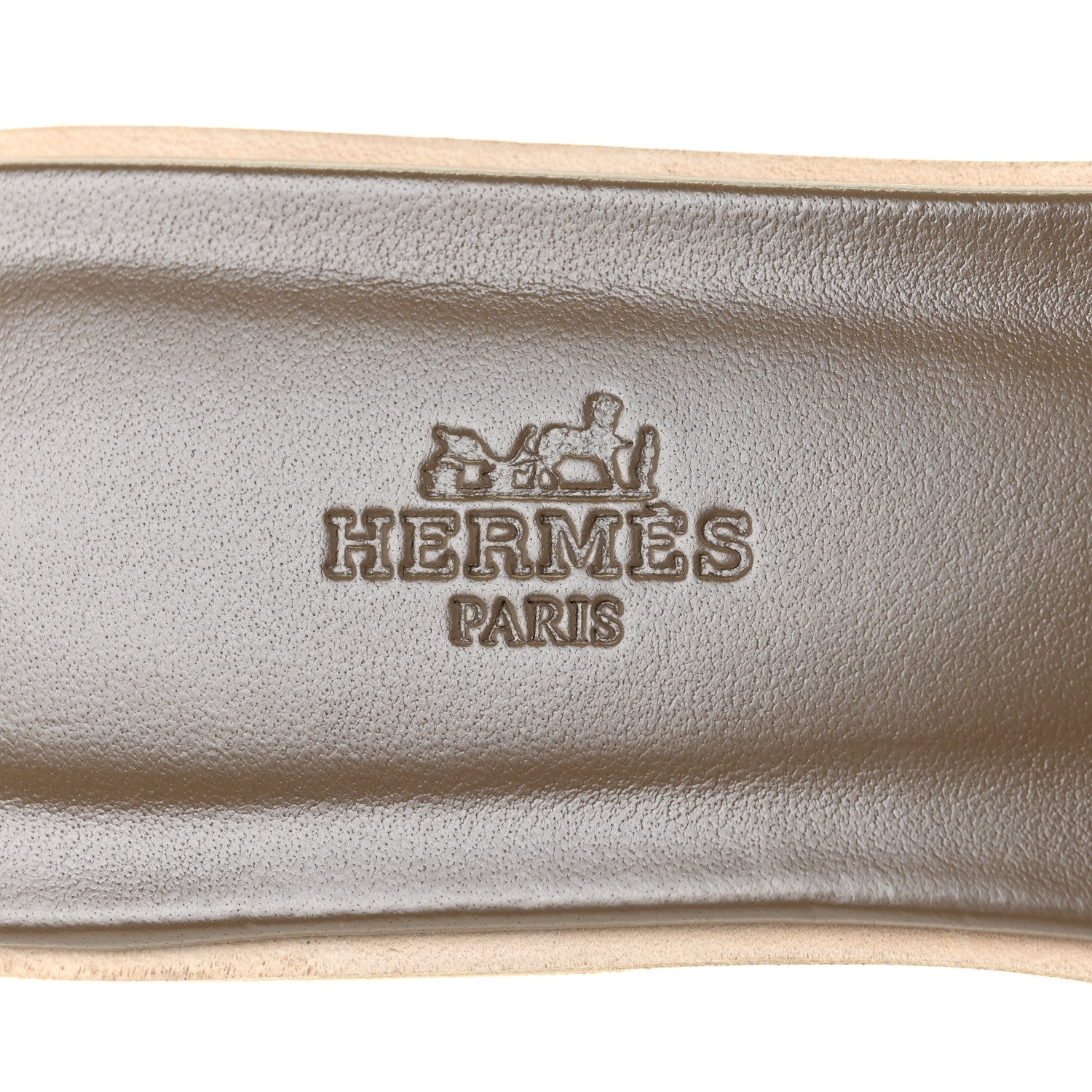 Hermes Epsom Oran Sandals 37.5 Etoupe 10 of 12