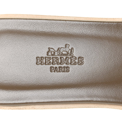 Hermes Epsom Oran Sandals 37.5 Etoupe 10 of 12