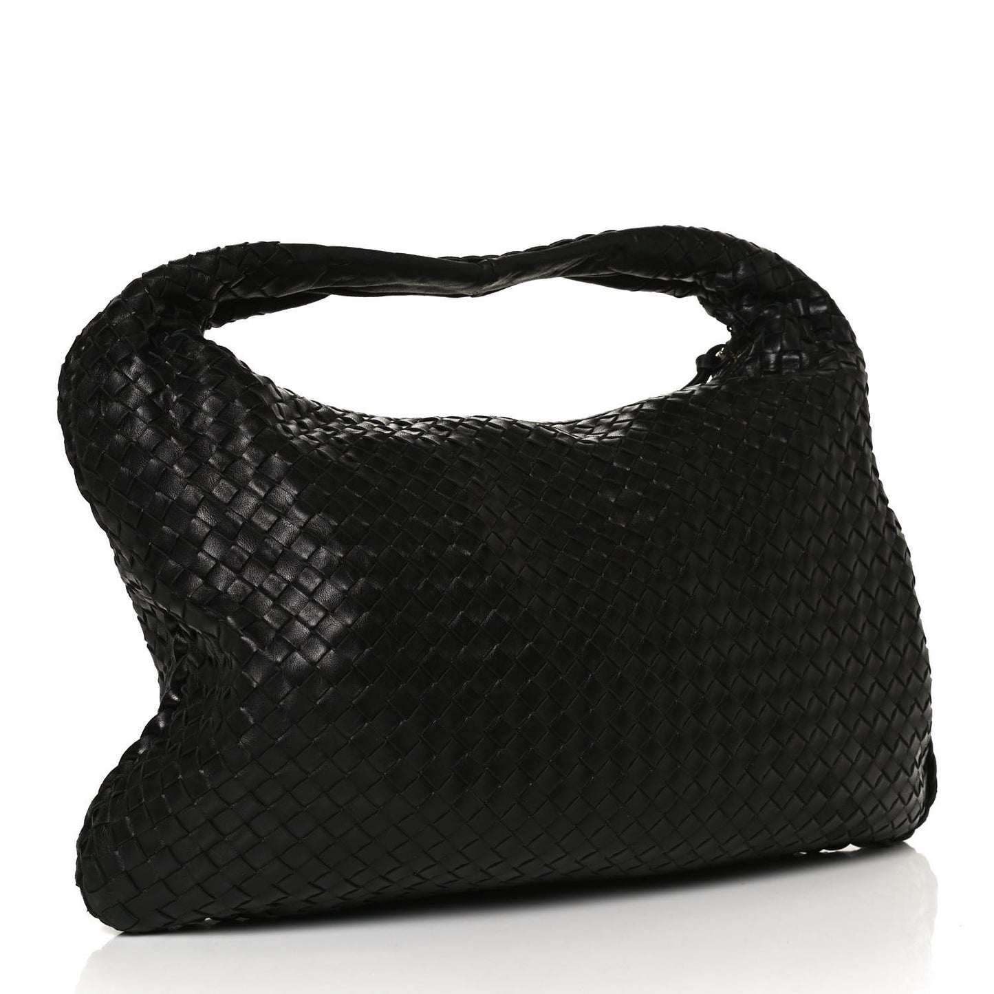 Nappa Intrecciato Large Veneta Hobo Black