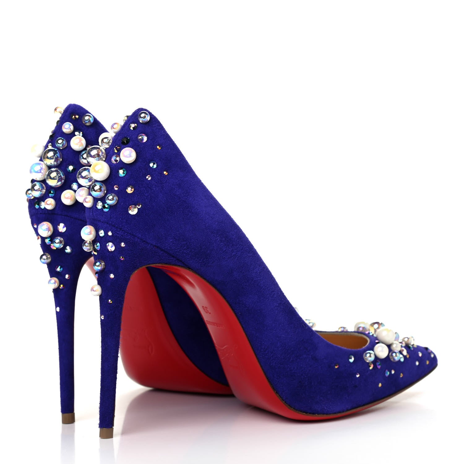Christian Louboutin Veau Velours Candidate 100 Pumps 39 Purple Pop 3 of 4