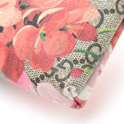 Gucci GG Supreme Monogram Blooms Pouch Beige Multicolor Dry Rose 9 of 10