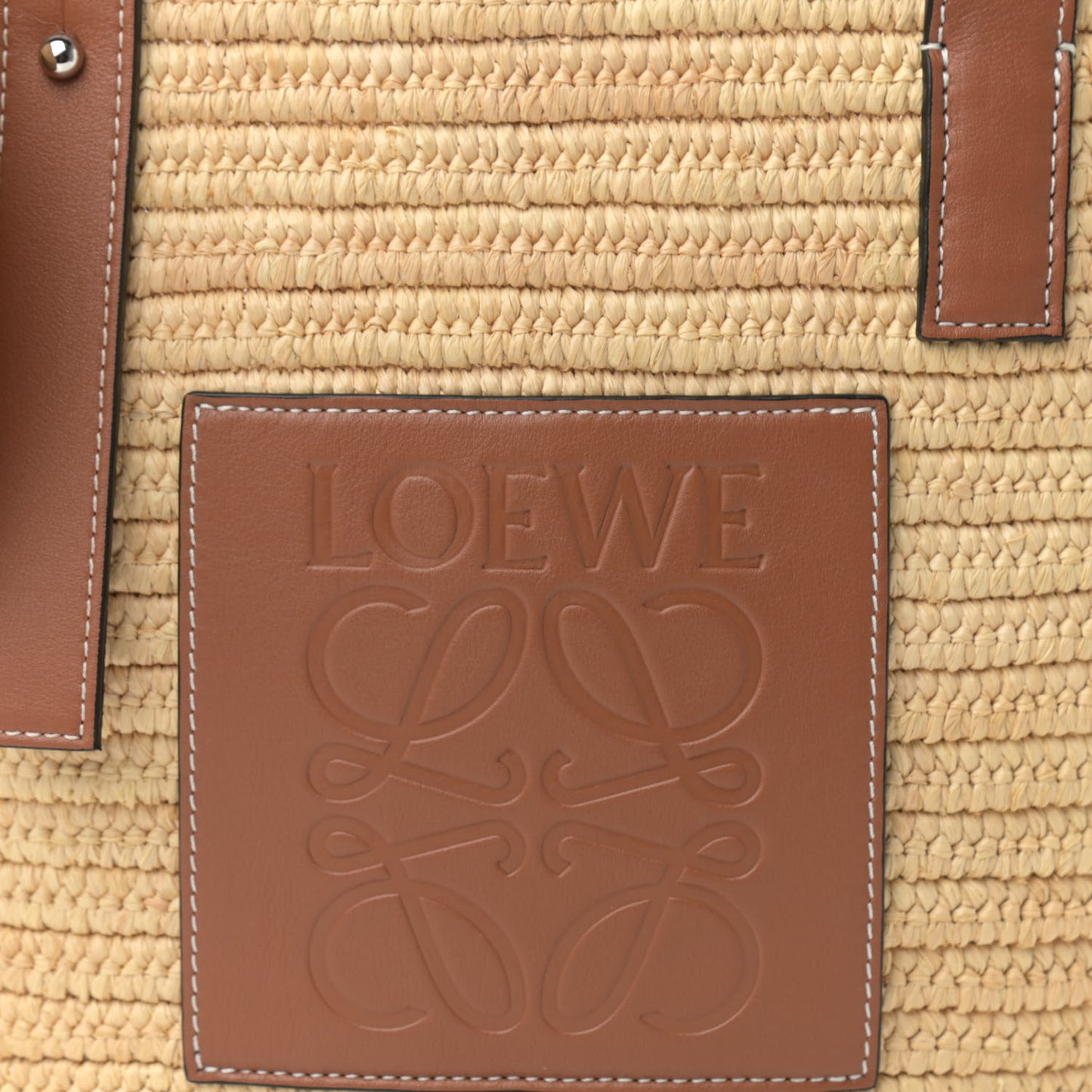 Raffia Small Elephant Basket Tote Bag Natural Tan
