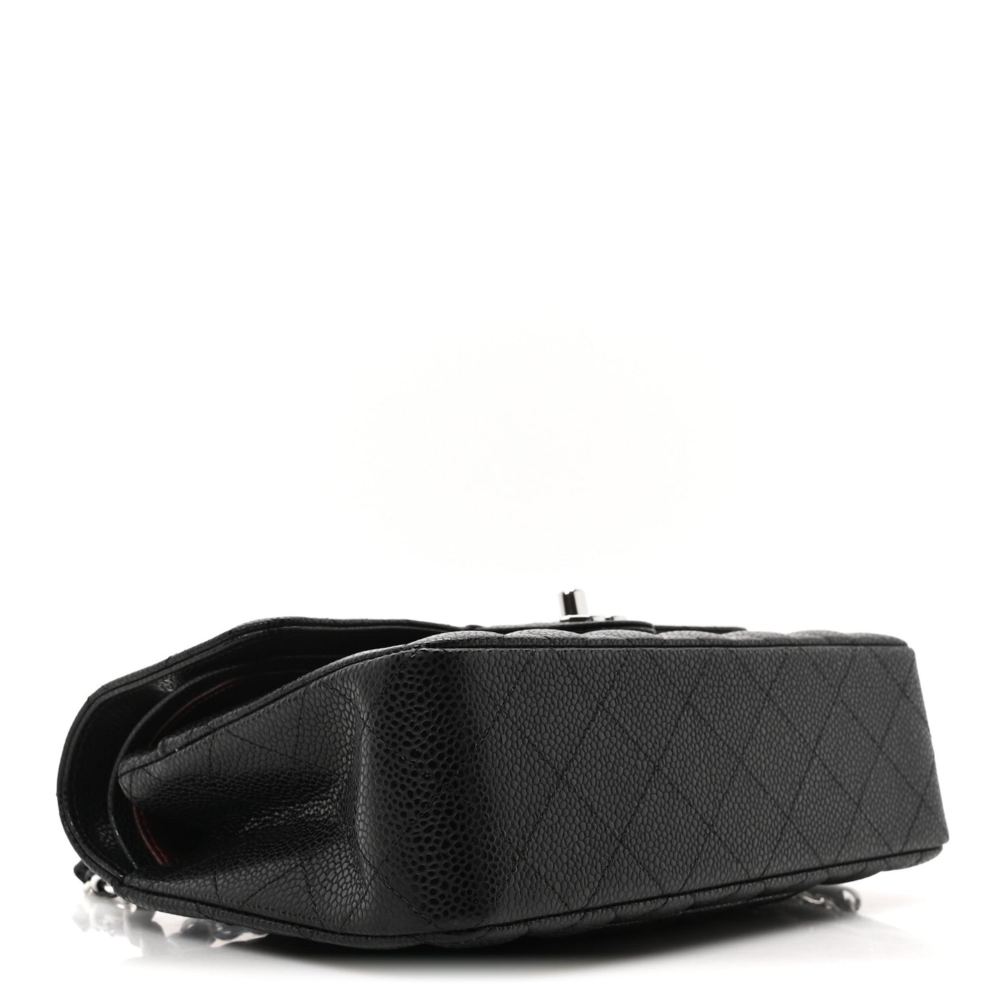 Caviar Quilted Small Double Flap Black
