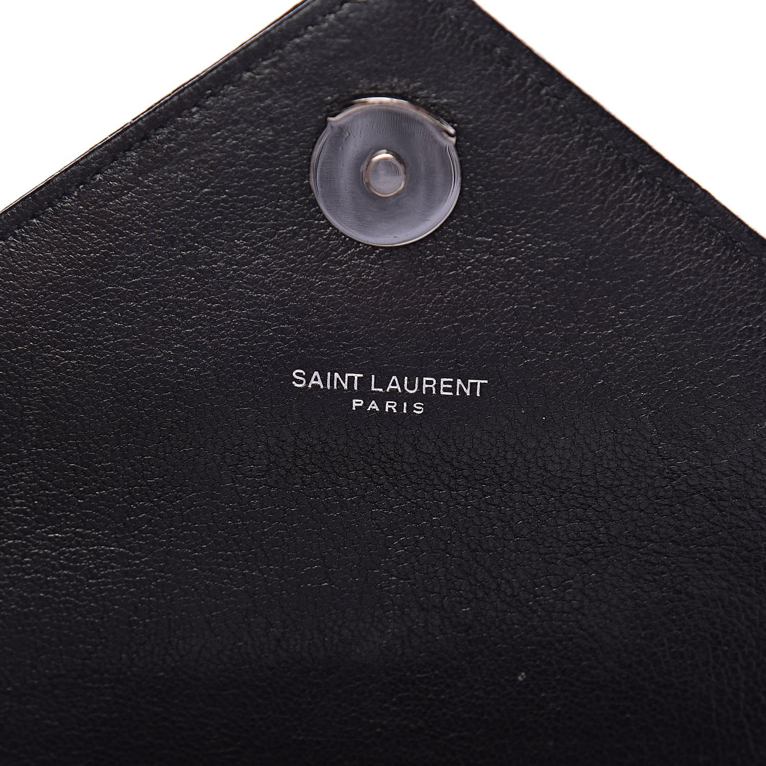 Saint Laurent Sheepskin Matelasse Chevron Monogram Medium College Bag Black 6 of 11