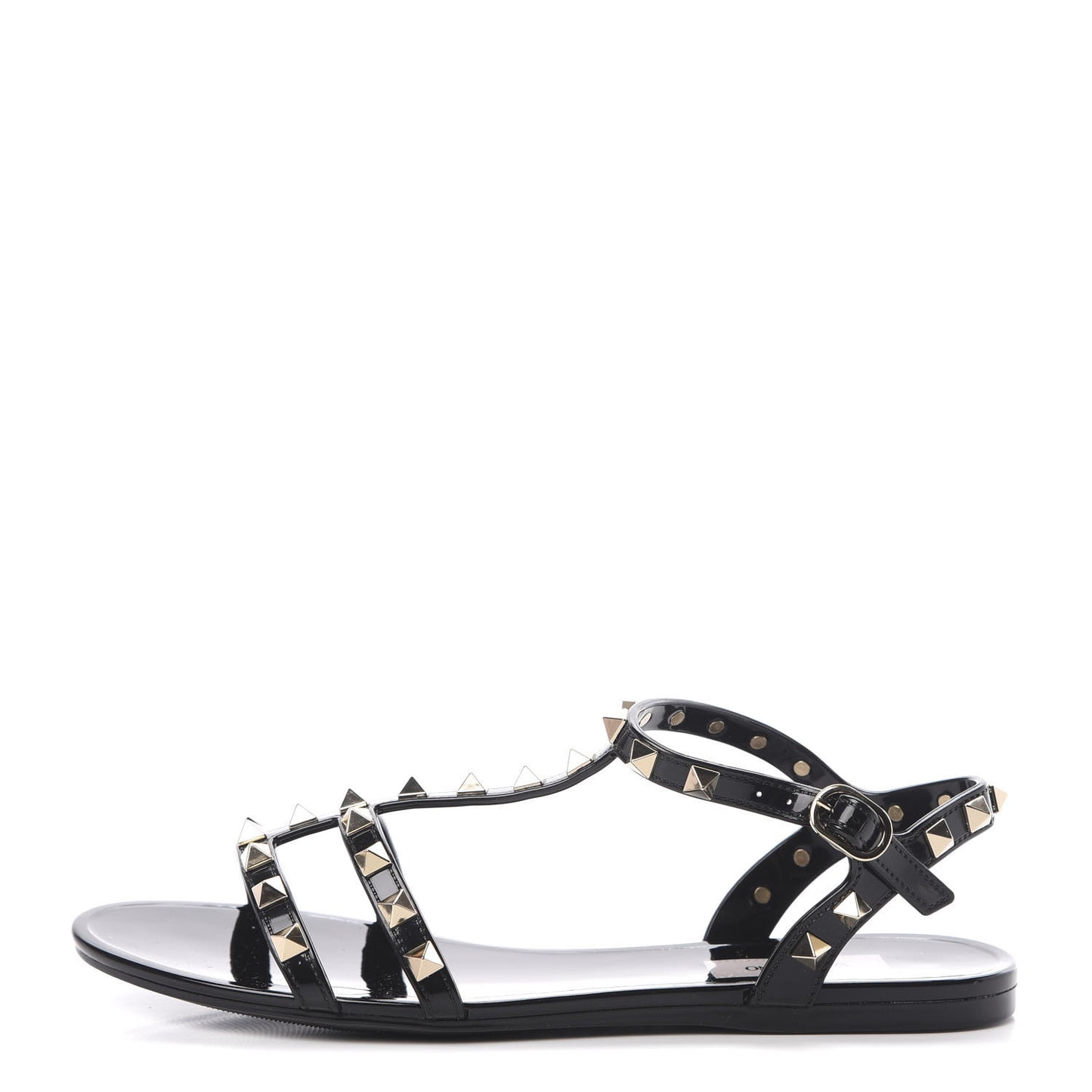PVC Jelly Rockstud Caged Sandals 37 Black