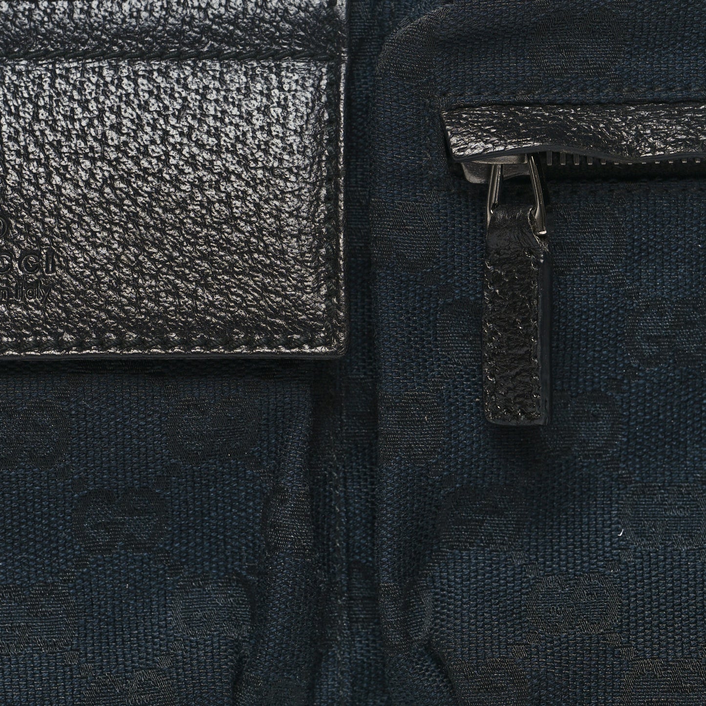 GG Monogram Double Pocket Belt Bag Black