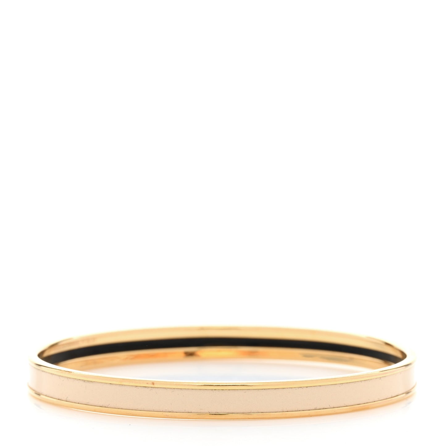 Enamel Printed Extra Narrow Bracelet 65 Creme