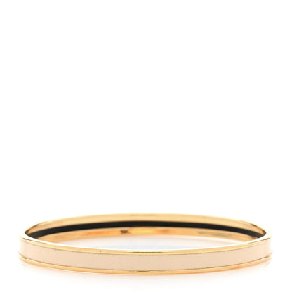 Hermes Enamel Printed Extra Narrow Bracelet 65 Creme 3 of 5