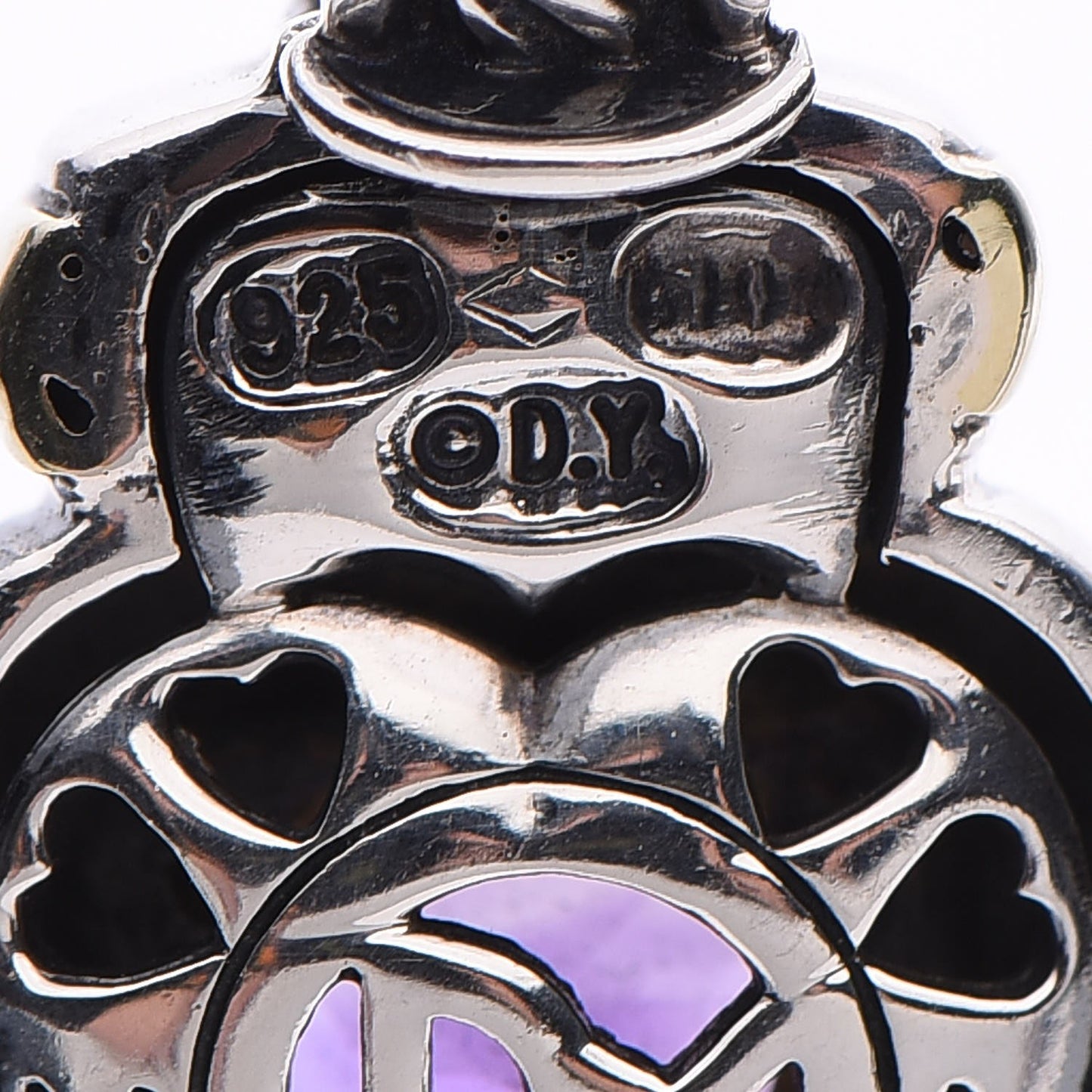 Sterling Silver 14K Gold Amethyst Heart Enhancer Pendant