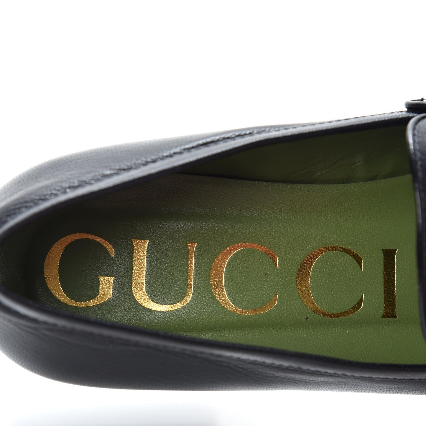 Goatskin Houdan Platform Loafers 36 Black