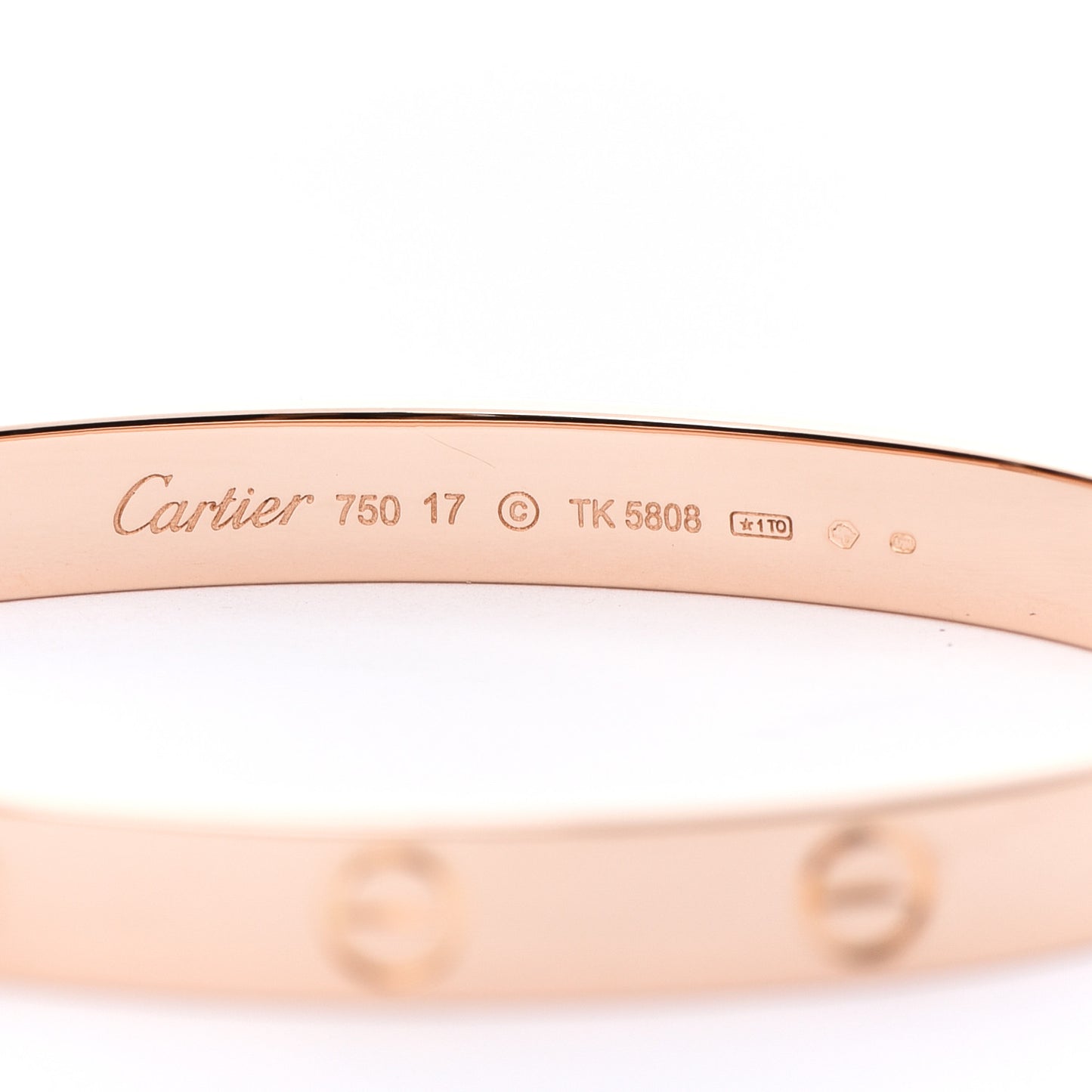 18K Pink Gold LOVE Bracelet 17