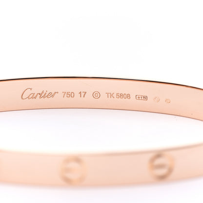 Cartier 18K Pink Gold LOVE Bracelet 17 4 of 7