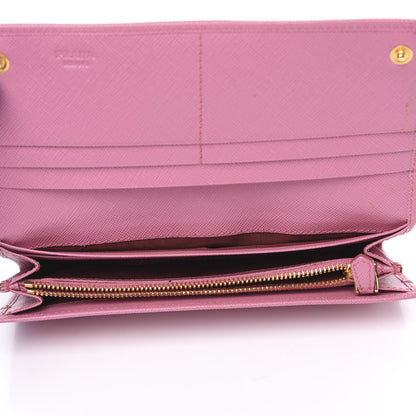 Prada Saffiano Bow Continental Wallet Begonia 4 of 10