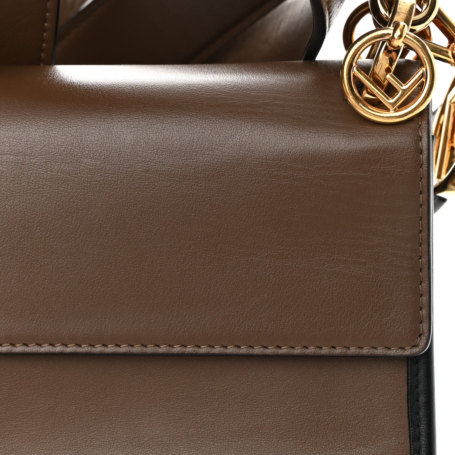 Fendi Vitello Century F is Fendi Bi-Color FF 1974 Embossed Kan I Shoulder Bag Maya Black 13 of 13