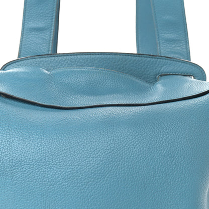 Hermes Taurillon Clemence Sherpa Backpack Blue Jean 7 of 16