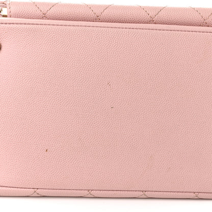Chanel Caviar Quilted Small Business Affinity Shopping Bag Light Pink 12 of 25