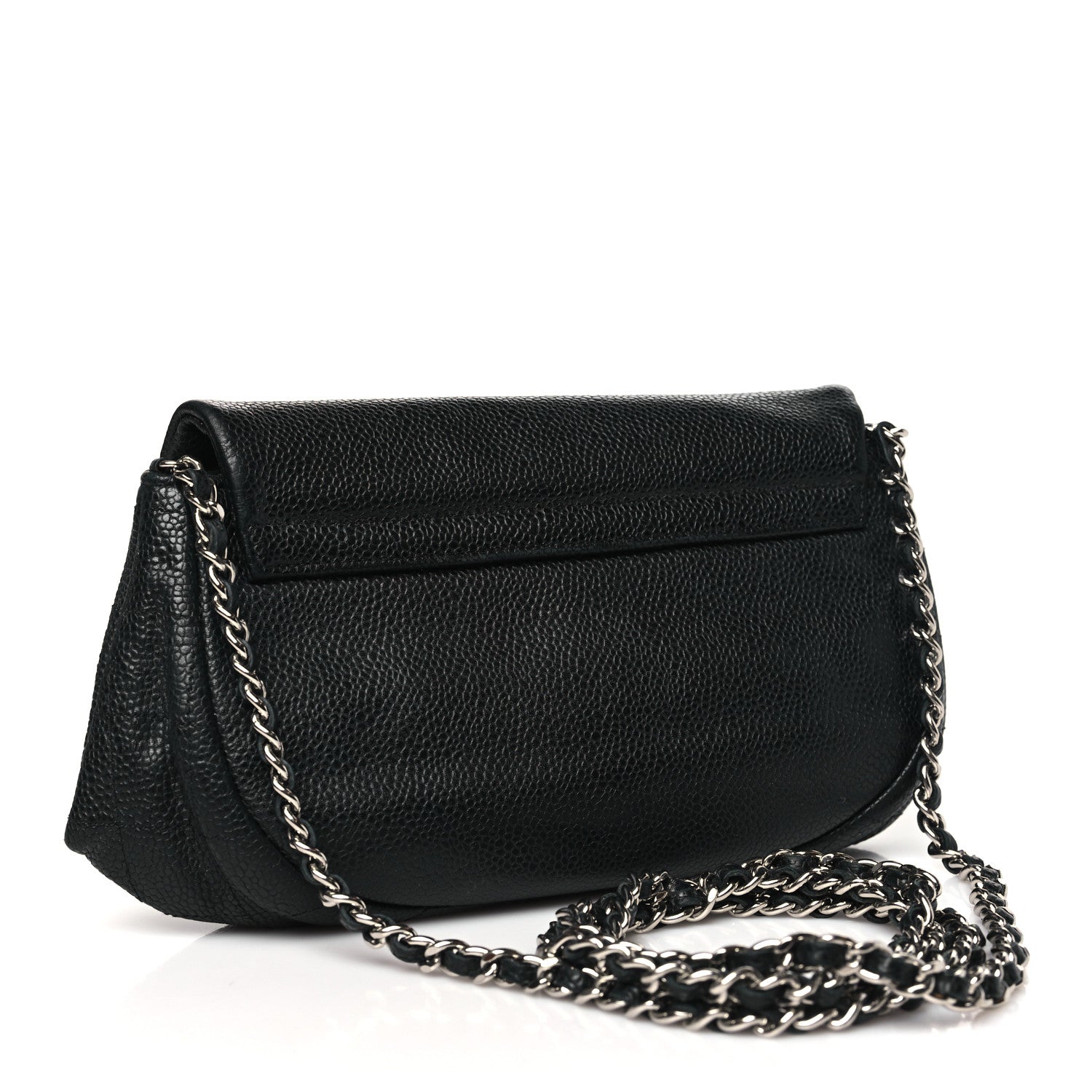 Chanel Caviar Half Moon Wallet On Chain WOC Black 3 of 12