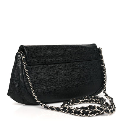 Chanel Caviar Half Moon Wallet On Chain WOC Black 3 of 12