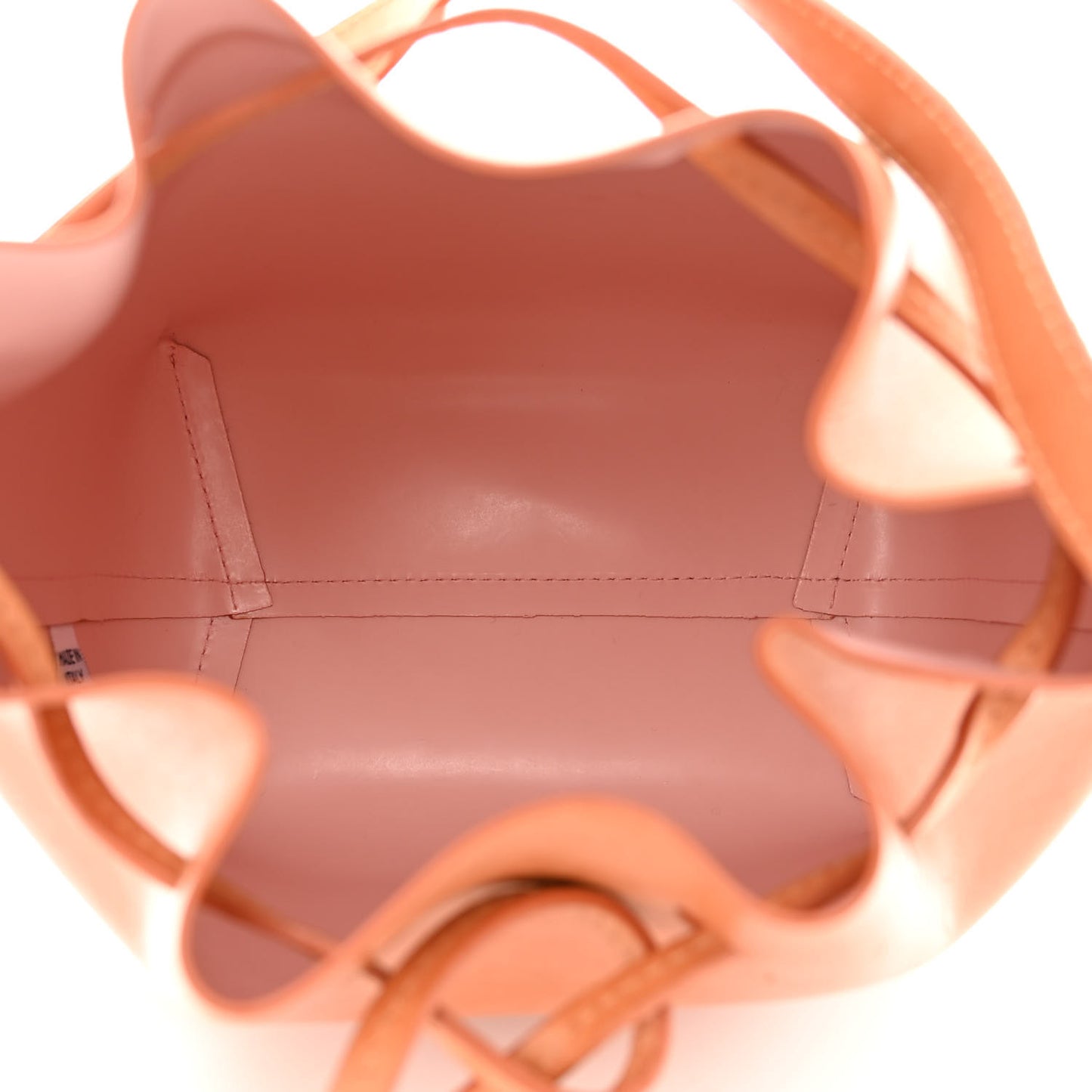 Vegetable Tanned Calfskin Mini Bucket Bag Cammello Rosa
