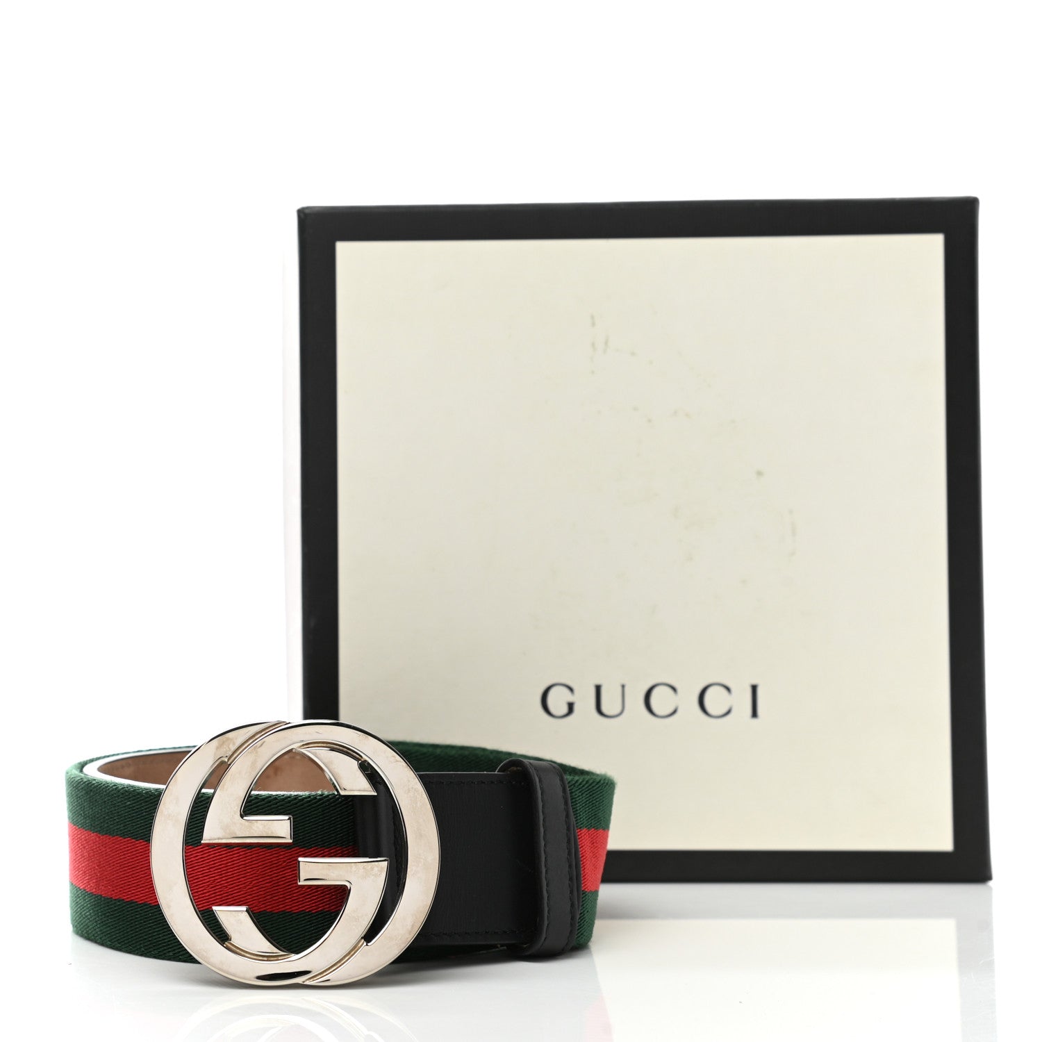 Gucci Canvas Web Interlocking G Belt 70 28 Black 10 of 10