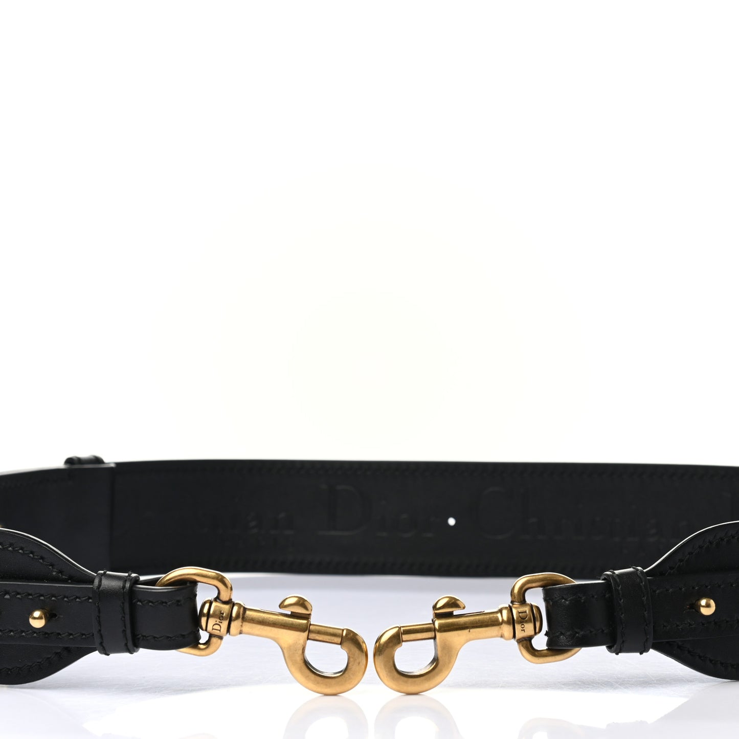 Calfskin Studded J’Adior Shoulder Strap Black