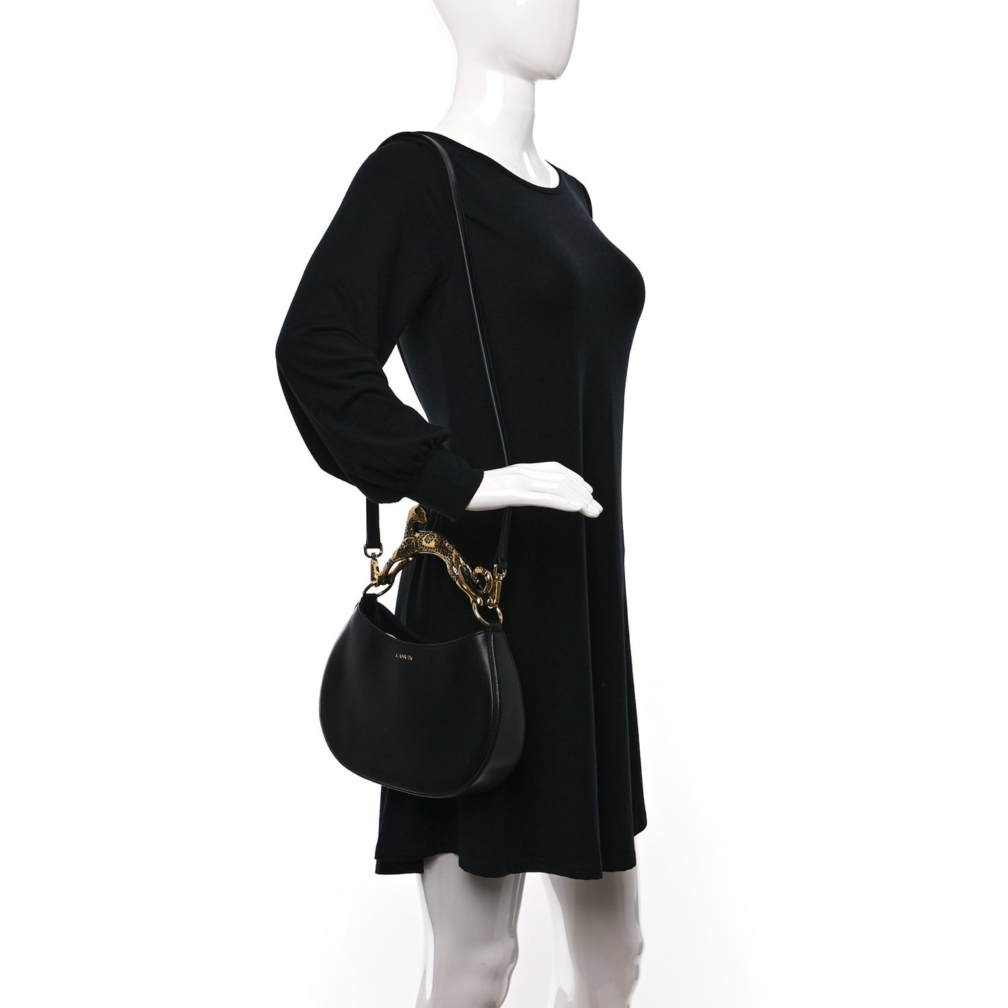 Lambskin Cat Hobo Black