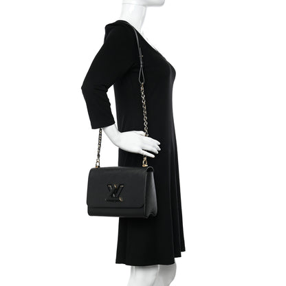 Louis Vuitton Epi Twist Braided Strap Shoulder Bag MM Black 2 of 12
