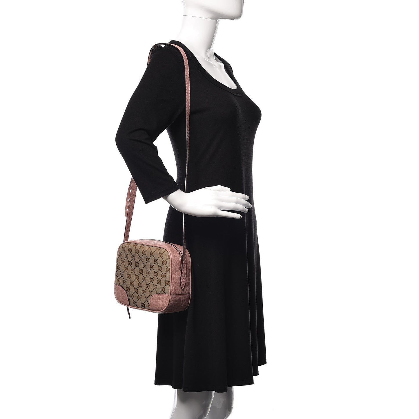 Monogram Mini Bree Messenger Bag Beige Soft Pink