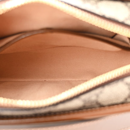 Gucci GG Supreme Monogram Azalea Calfskin Mini Retro Interlocking G Shoulder Bag Beige Ebony Brown Sugar 5 of 10