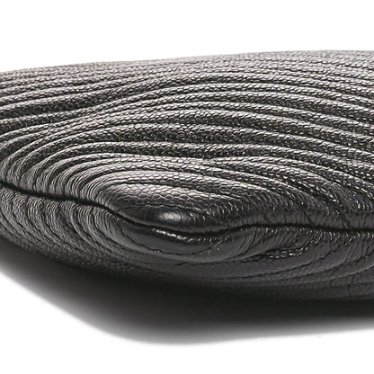 Chanel Caviar Chevron Boy Zip Pouch Black 9 of 10