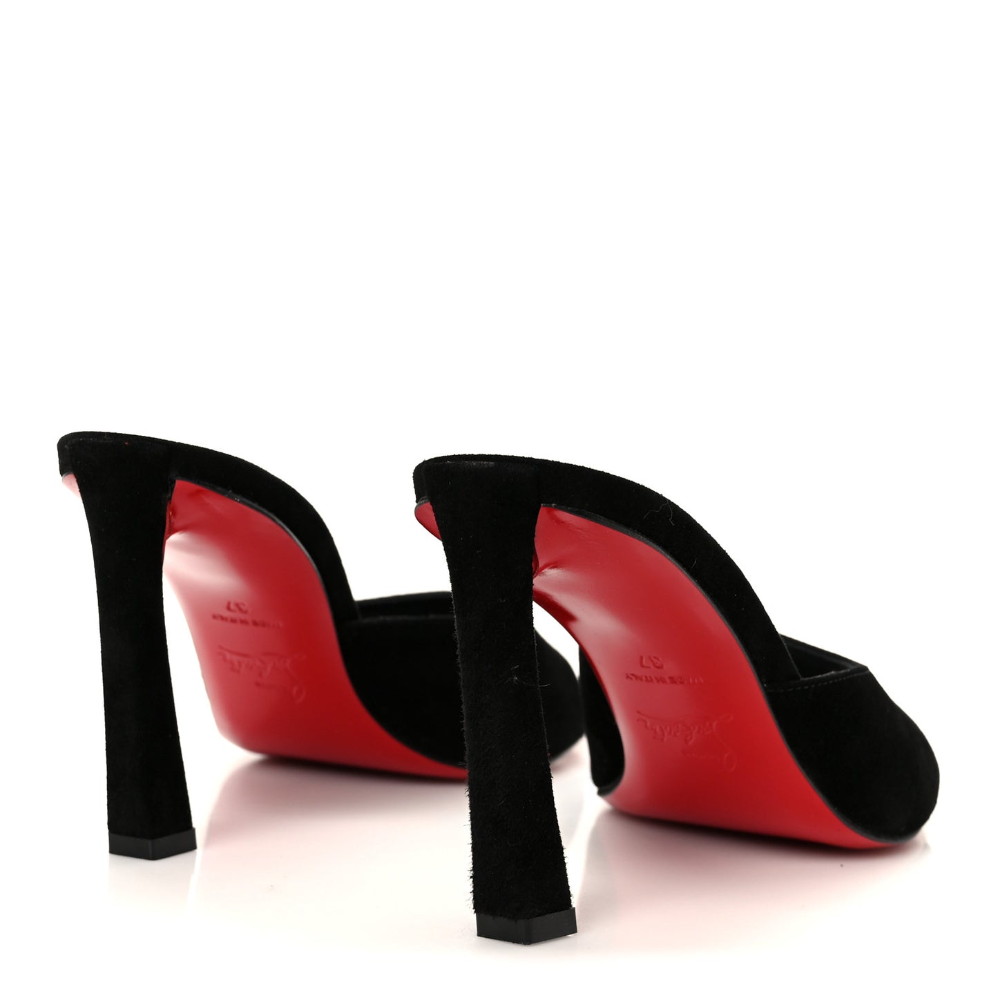 Veau Velours Condora 85 Mules 37 Black