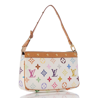Louis Vuitton Monogram Multicolor Pochette Accessories White 3 of 8