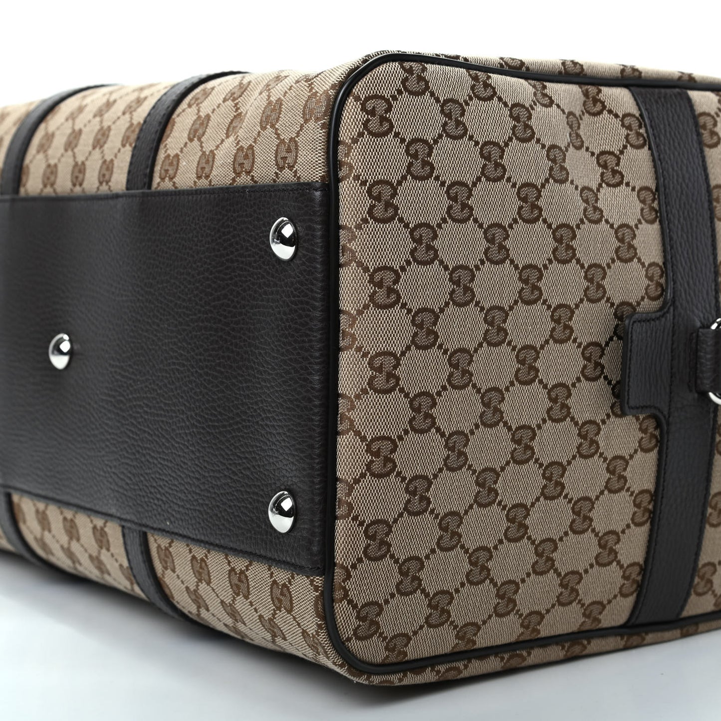 Monogram Dollar Calfskin Boston Duffle Bag Beige Ebony Testa di Moro Marrone Scuro