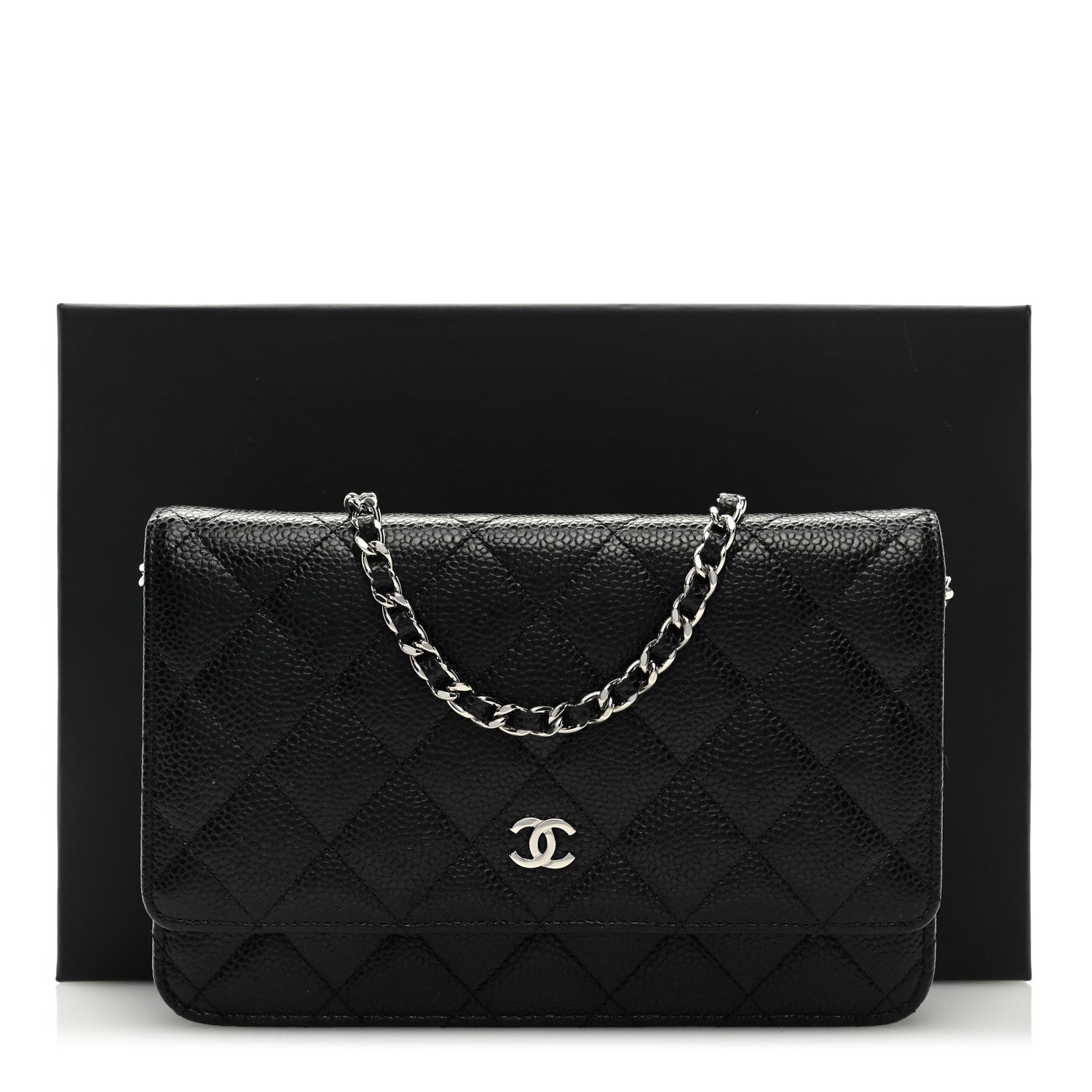 Chanel Caviar Quilted Wallet on Chain WOC Black 9 of 9