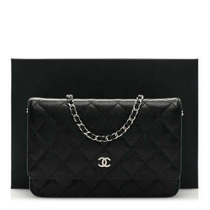 Chanel Caviar Quilted Wallet on Chain WOC Black 9 of 9