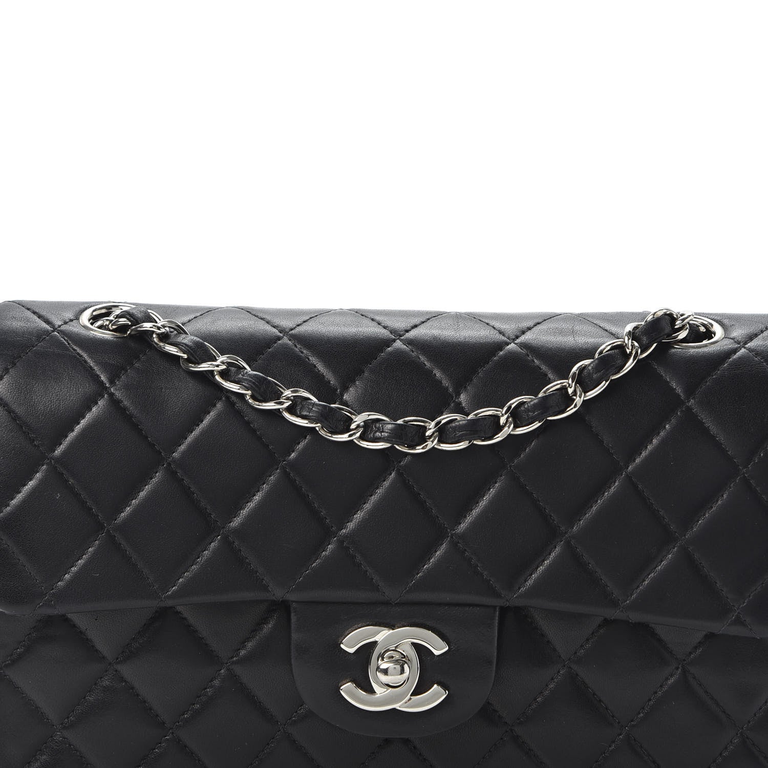 Chanel Lambskin Quilted Small Double Flap Black 9 of 10