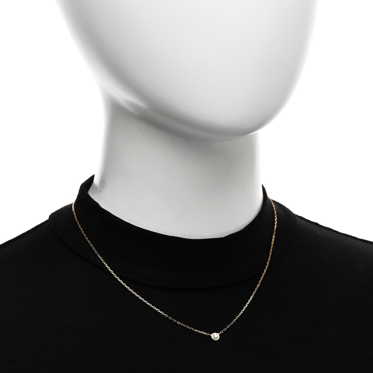 Cartier 18K Yellow Gold Diamond SM D'Amour Pendant Necklace 2 of 5