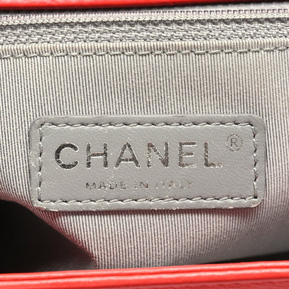 Chanel Calfskin Double Stitch New Medium Boy Flap Red 6 of 9