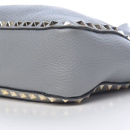 Valentino Garavani Pebbled Calfskin Small Rockstud Flip-Lock Messenger Bag Light Stone 9 of 11