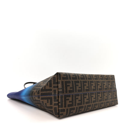 Fendi Ombre Zucca Spalmati Medium Roll Tote Tobacco Turquoise 4 of 12