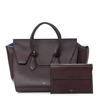 Celine Smooth Calfskin Small Tie Knot Tote Burgundy 2 of 18